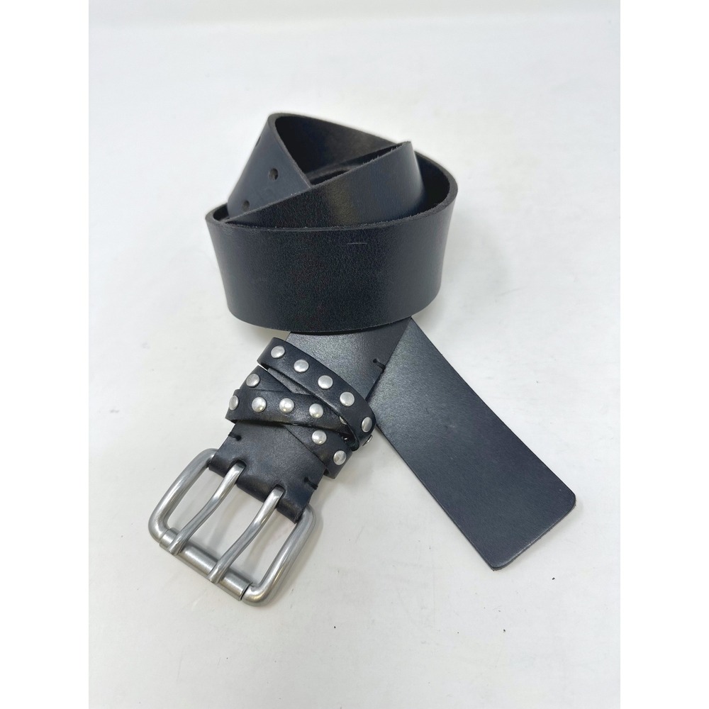 Banana Republic 1.5" Studded Leather Belt Black S